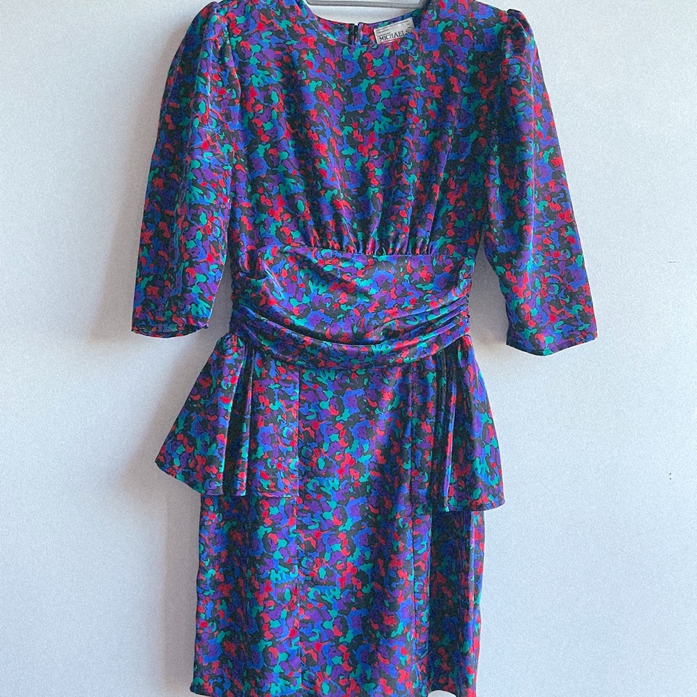 Vintage 80s Splatter Paint Party Dresses